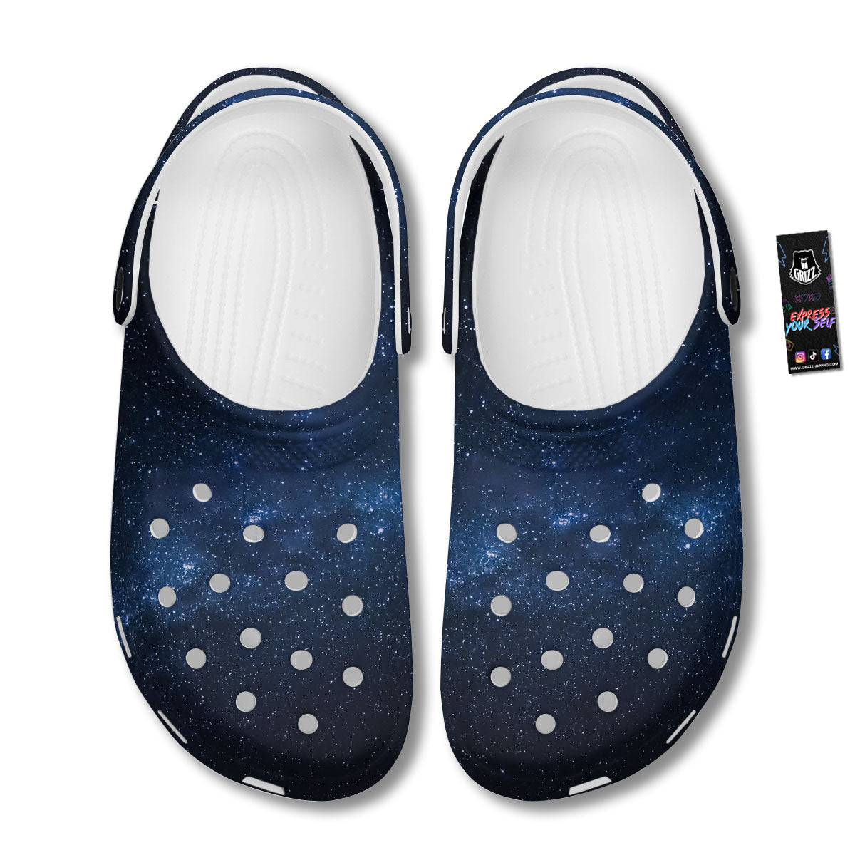 Universe Milky Way Print Clog-grizzshop