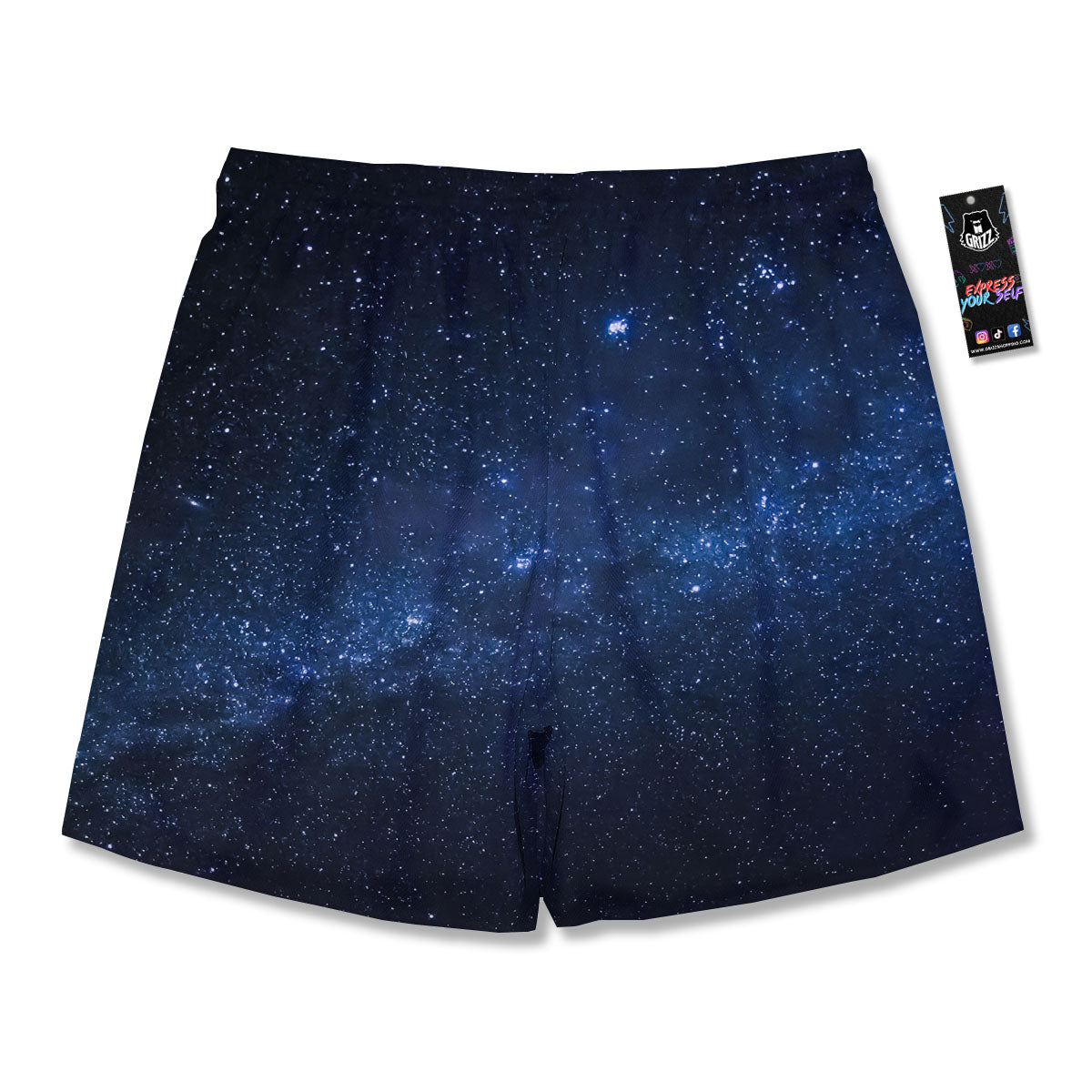 Universe Milky Way Print Men's Running Shorts-grizzshop