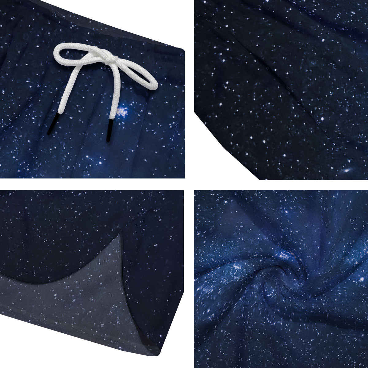Universe Milky Way Print Men's Running Shorts-grizzshop