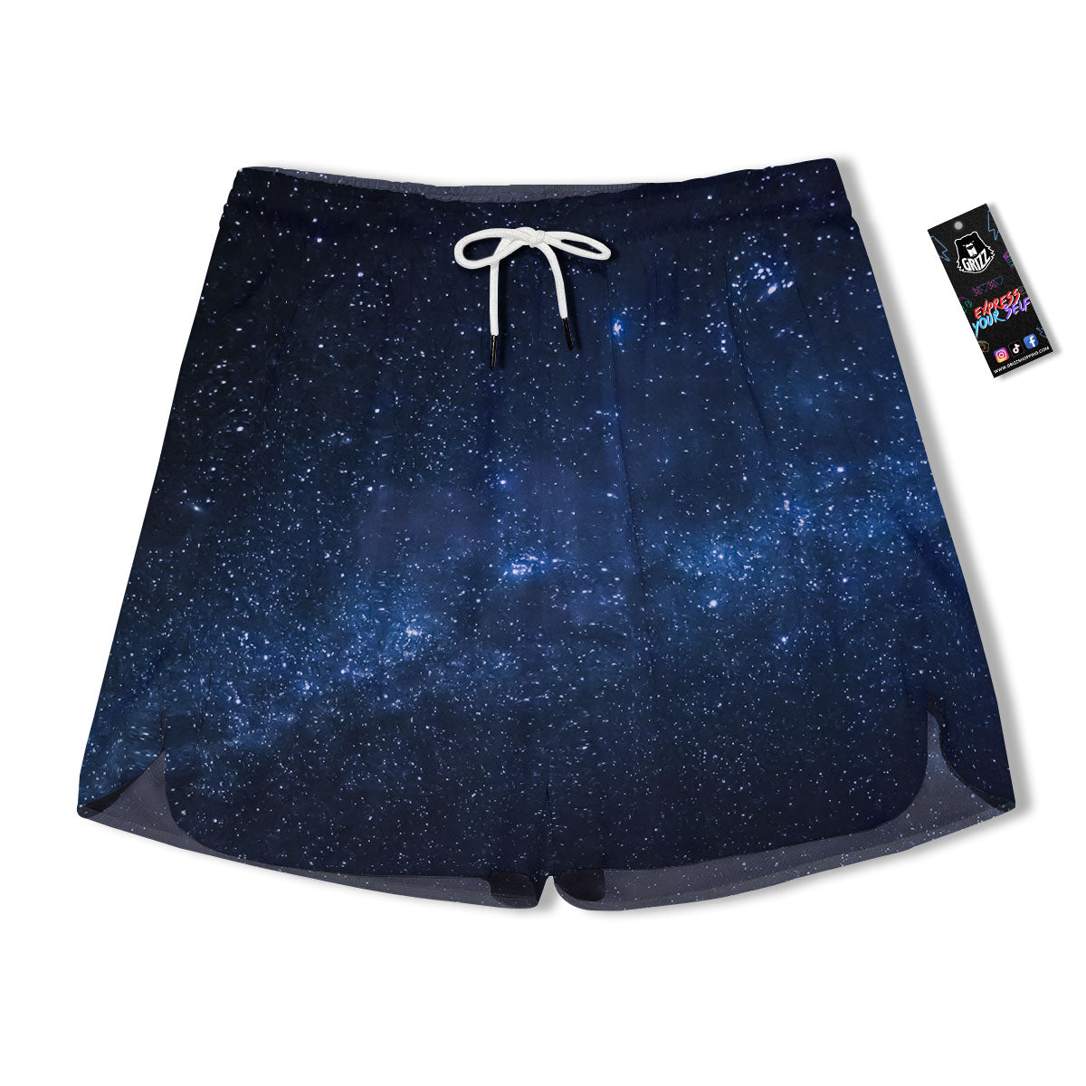 Universe Milky Way Print Men's Running Shorts-grizzshop