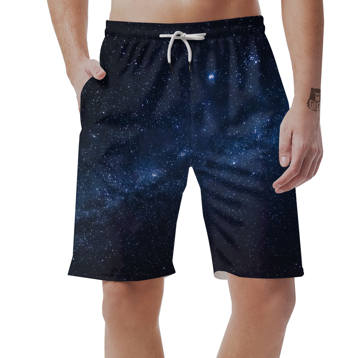 Universe Milky Way Print Men's Shorts-grizzshop