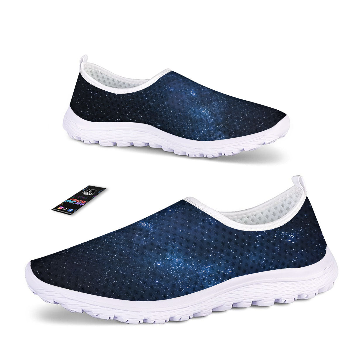 Universe Milky Way Print Nurse Shoes-grizzshop