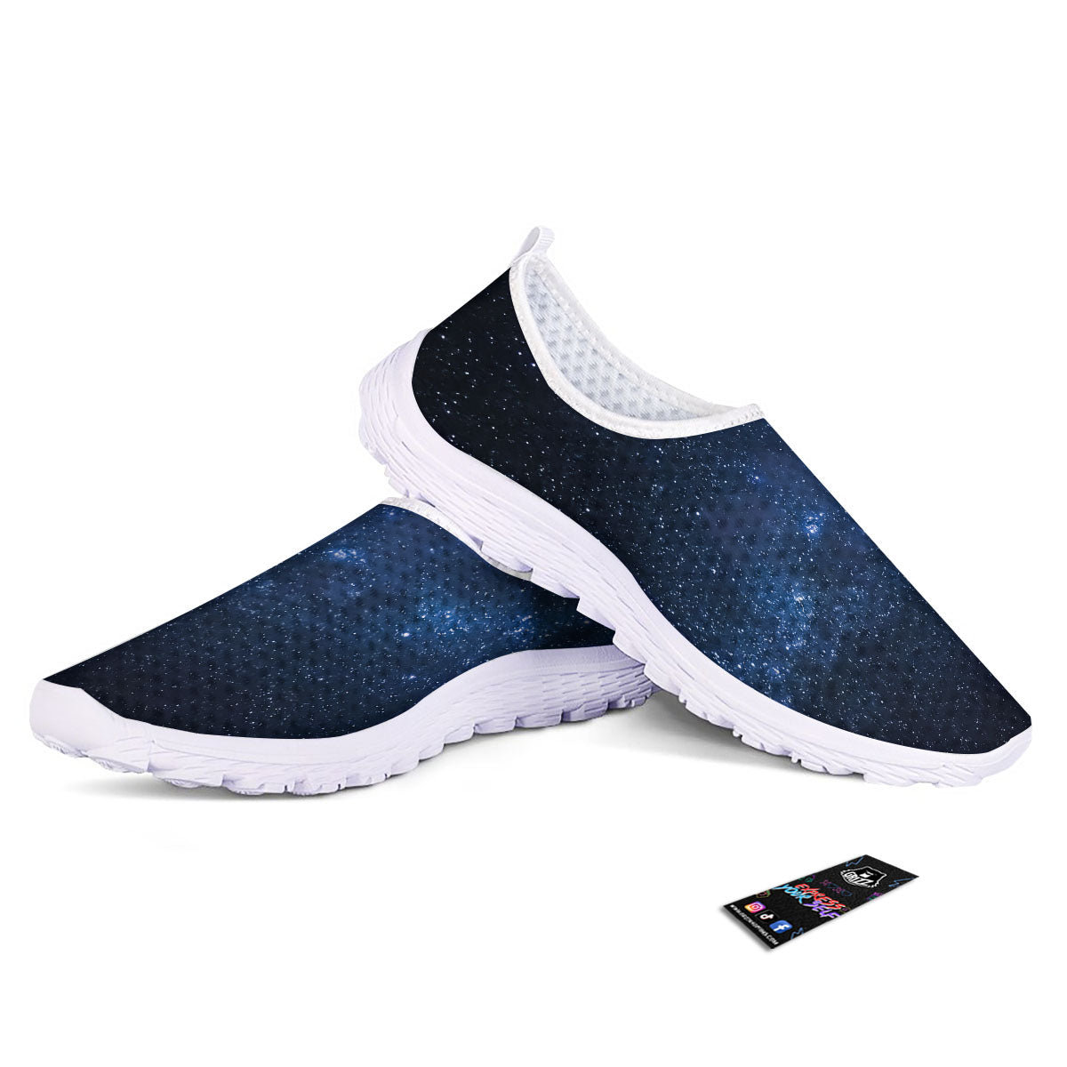 Universe Milky Way Print Nurse Shoes-grizzshop