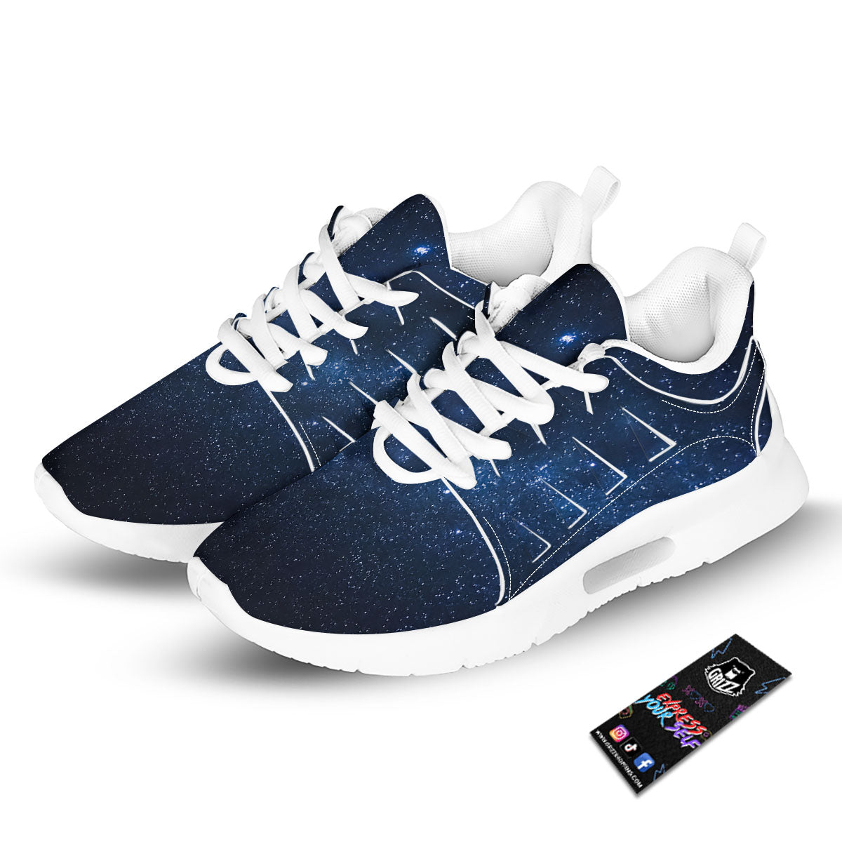 Universe Milky Way Print Tennis Shoes-grizzshop
