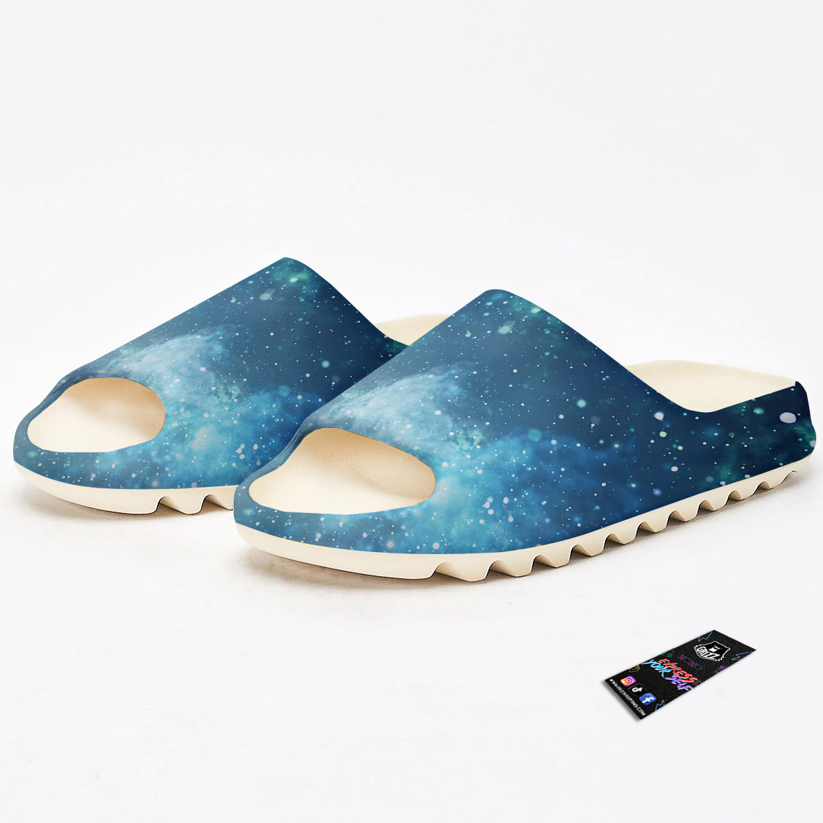 Universe Galaxy Space Blue Sky Print Sandals-grizzshop