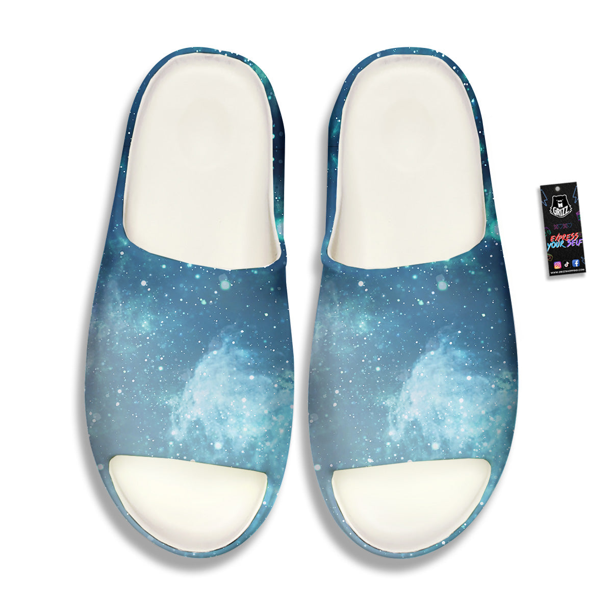 Universe Galaxy Space Blue Sky Print Sandals-grizzshop
