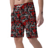 Urban Graffiti HipHop Print Men's Shorts-grizzshop