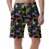 Urban Graffiti Print Men's Shorts-grizzshop