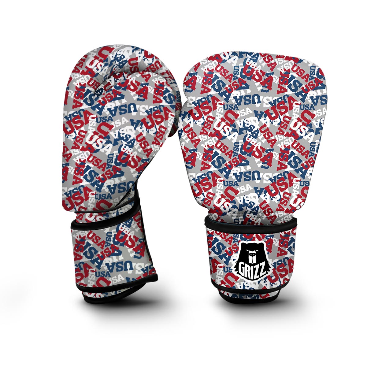 Usa Patriot Pattern Print Boxing Gloves-grizzshop