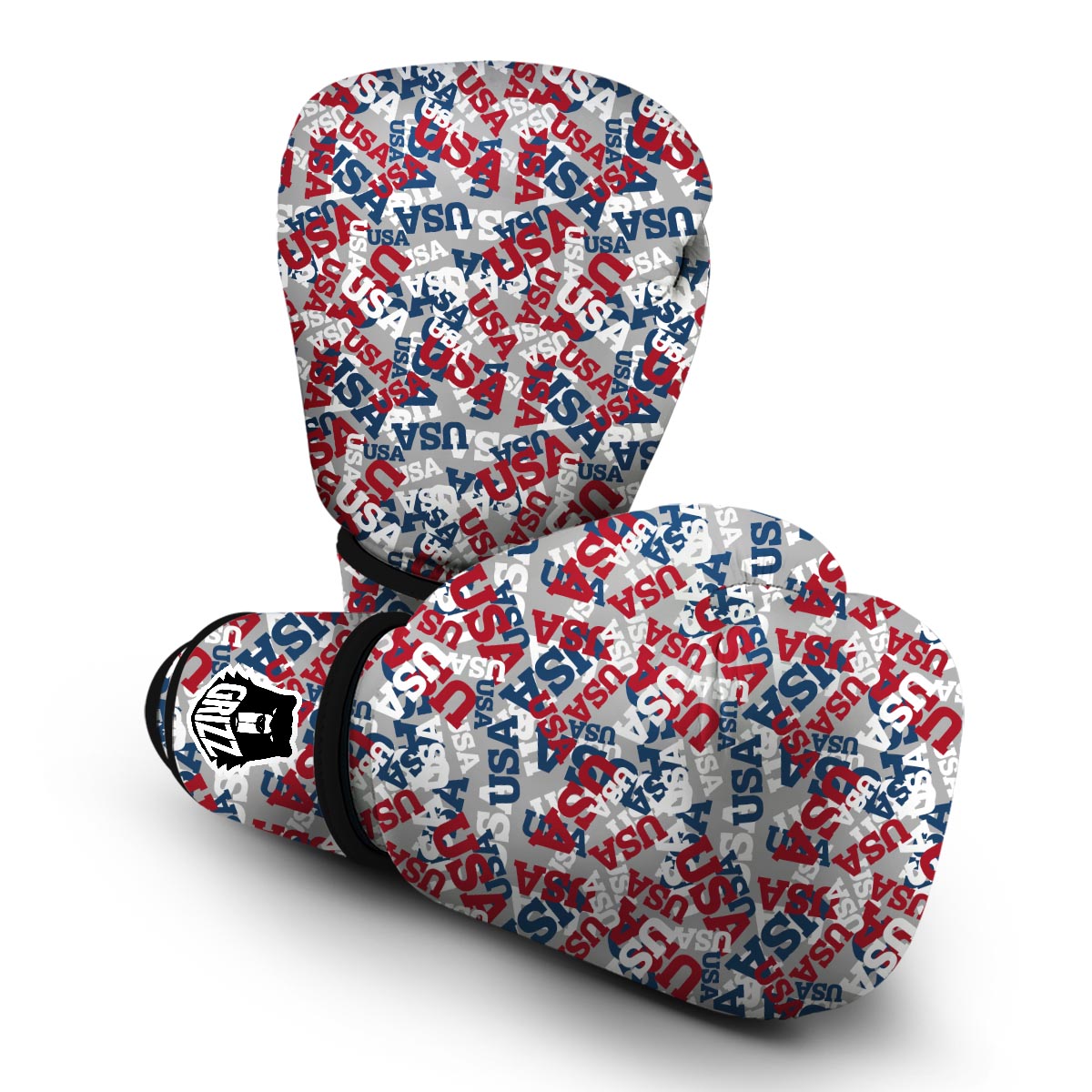 Usa Patriot Pattern Print Boxing Gloves-grizzshop