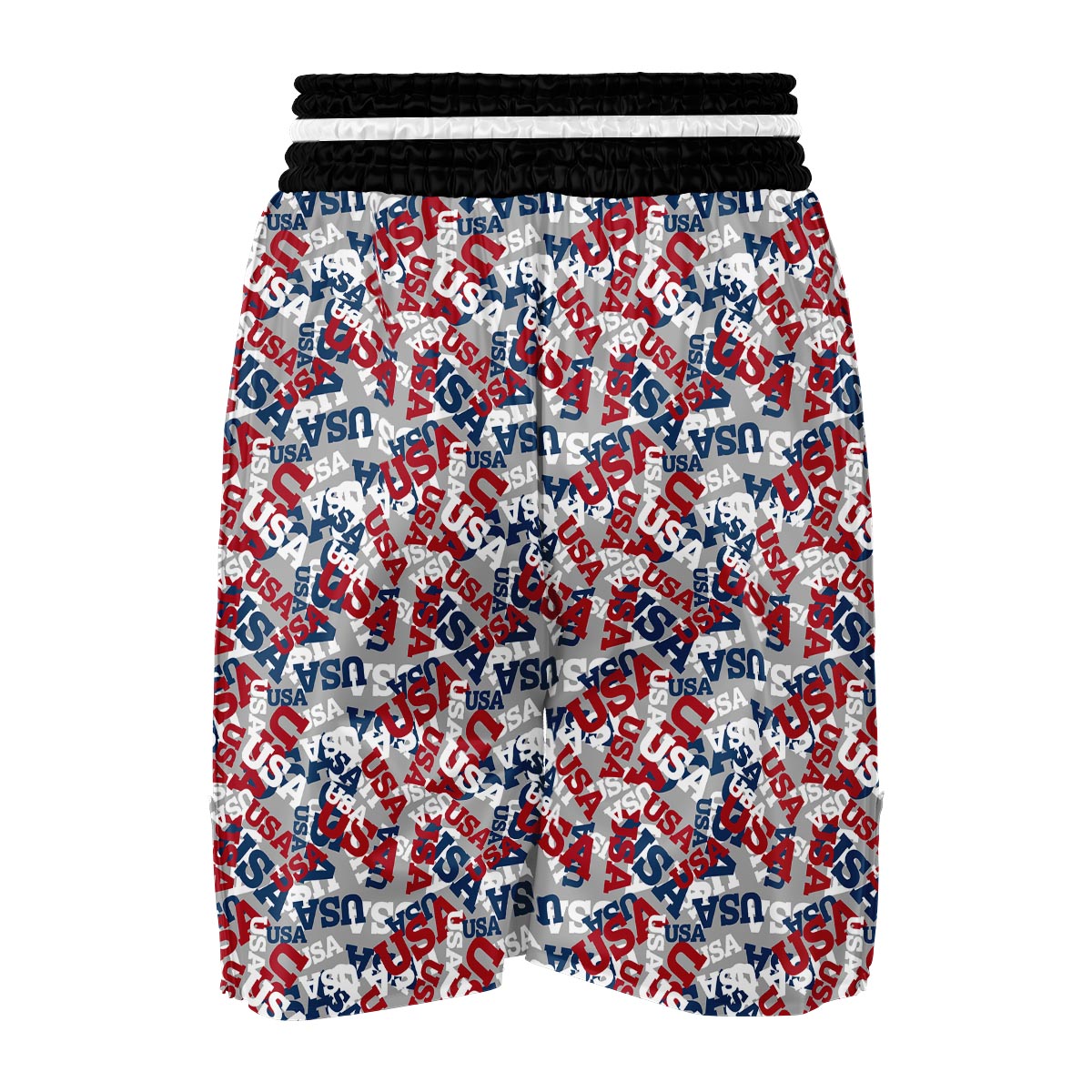 Usa Patriot Pattern Print Boxing Shorts-grizzshop