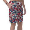 Usa Patriot Pattern Print Men's Shorts-grizzshop