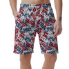 Usa Patriot Pattern Print Men's Shorts-grizzshop