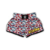 Usa Patriot Pattern Print Muay Thai Boxing Shorts-grizzshop