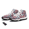 Usa Patriot Pattern Print White Bball Shoes-grizzshop