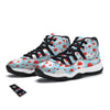 Valentine Heart Balloon Print Pattern Black Bball Shoes-grizzshop