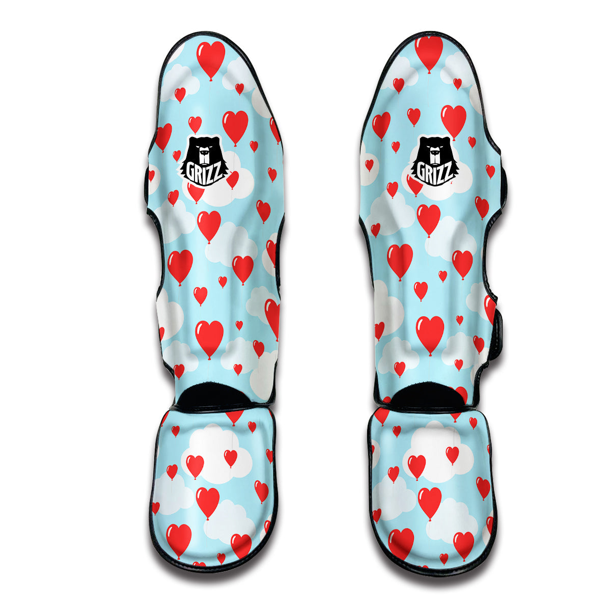 Valentine Heart Balloon Print Pattern Muay Thai Shin Guards-grizzshop