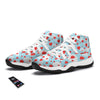 Valentine Heart Balloon Print Pattern White Bball Shoes-grizzshop