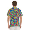 Valentine Heart Hippie Trippy Men's Golf Shirts-grizzshop