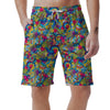 Valentine Heart Hippie Trippy Men's Shorts-grizzshop