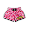 Valentine Pink Heart Print Pattern Muay Thai Boxing Shorts-grizzshop