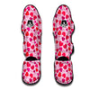 Valentine Pink Heart Print Pattern Muay Thai Shin Guards-grizzshop