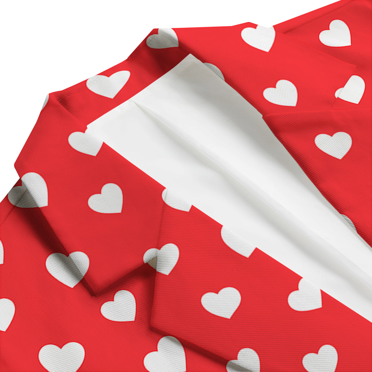 Valentine Red Heart Print Pattern Men's Blazer-grizzshop