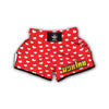 Valentine Red Heart Print Pattern Muay Thai Boxing Shorts-grizzshop