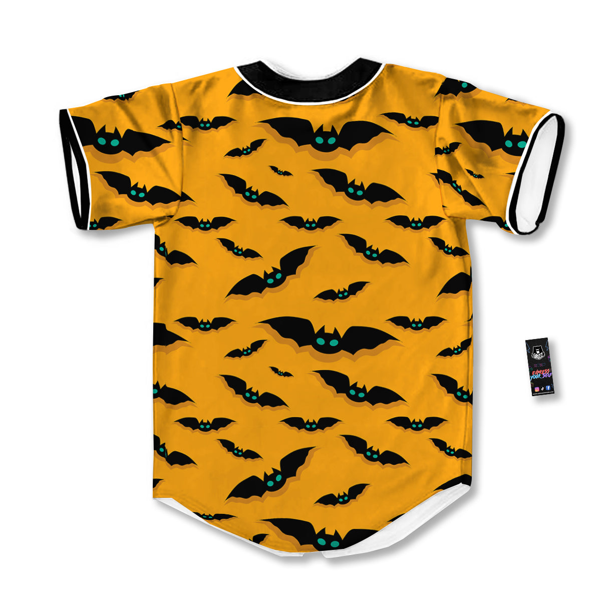 Vampire Bat Halloween Print Pattern Baseball Jersey-grizzshop