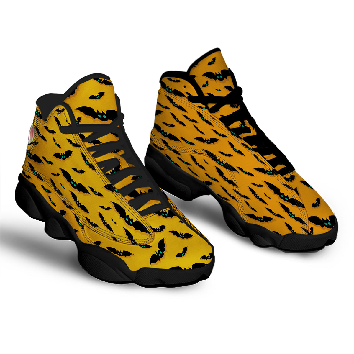Vampire Bat Halloween Print Pattern Black Basketball Shoes-grizzshop