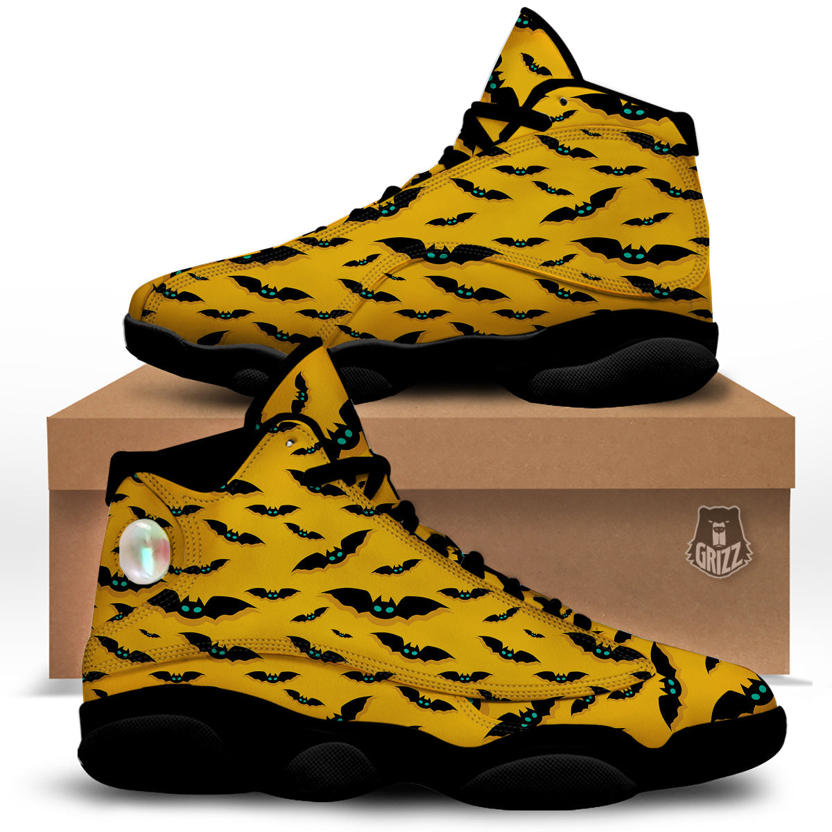 Vampire Bat Halloween Print Pattern Black Basketball Shoes-grizzshop