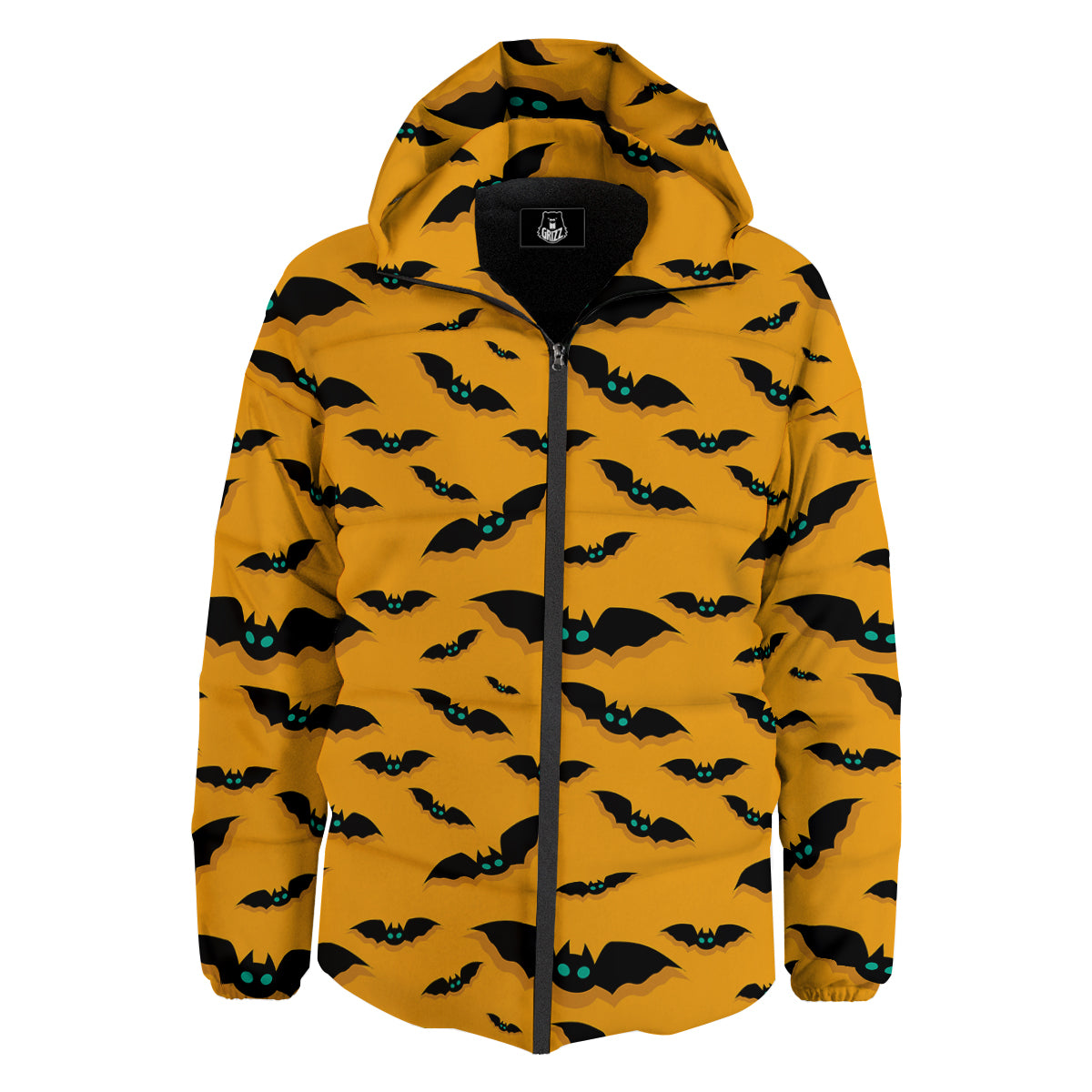 Vampire Bat Halloween Print Pattern Down Jacket-grizzshop