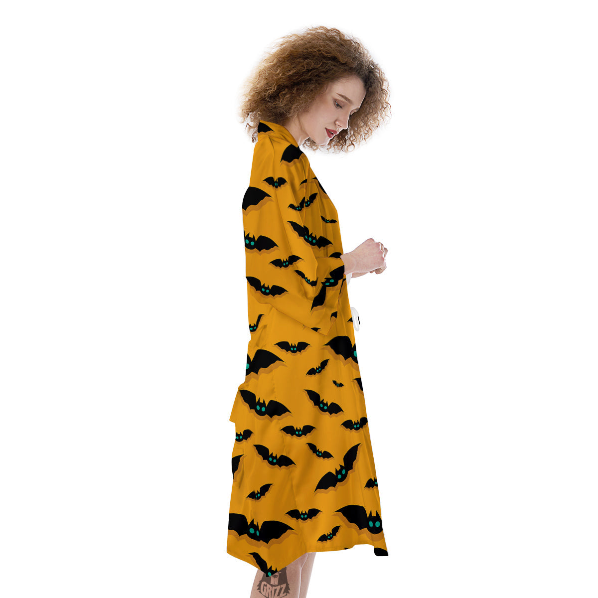 Vampire Bat Halloween Print Pattern Kimono-grizzshop