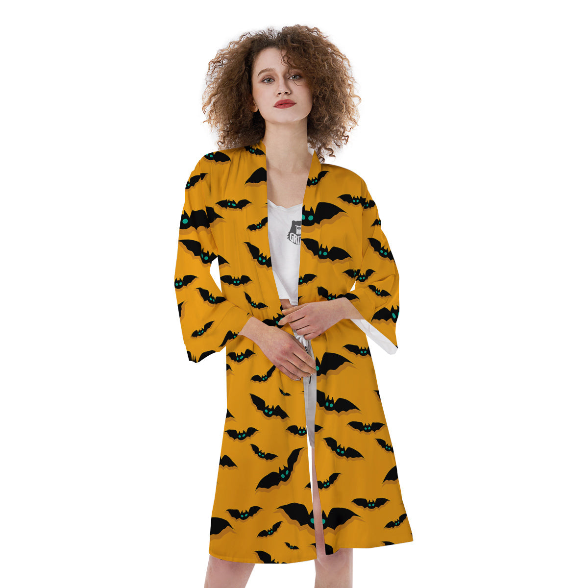 Vampire Bat Halloween Print Pattern Kimono-grizzshop