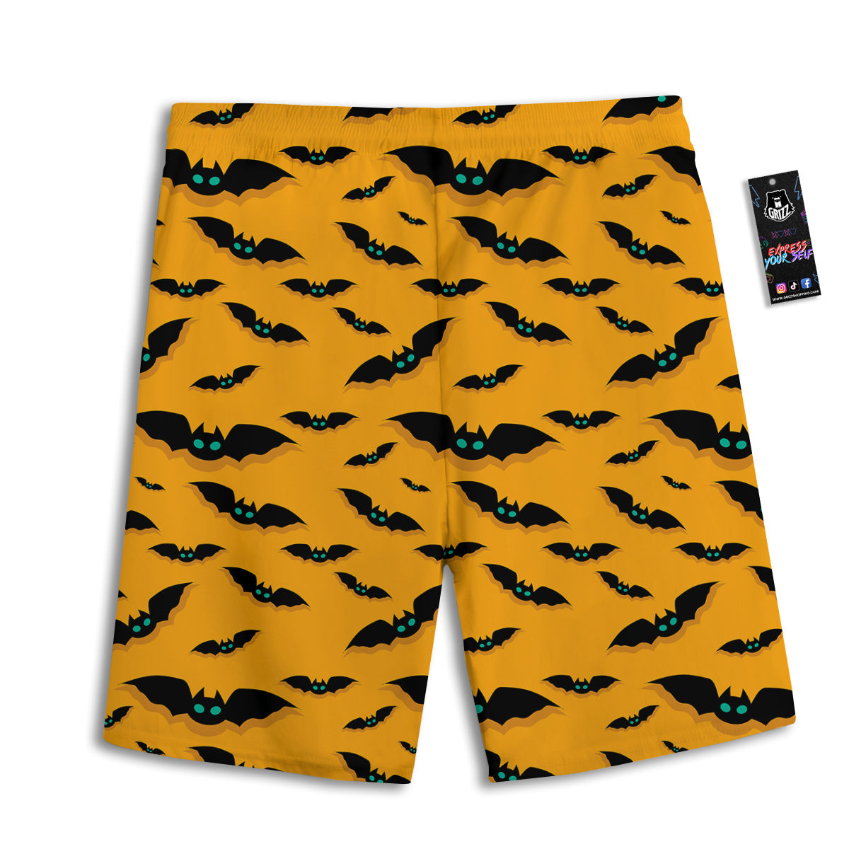 Vampire Bat Halloween Print Pattern Men's Athletic Shorts