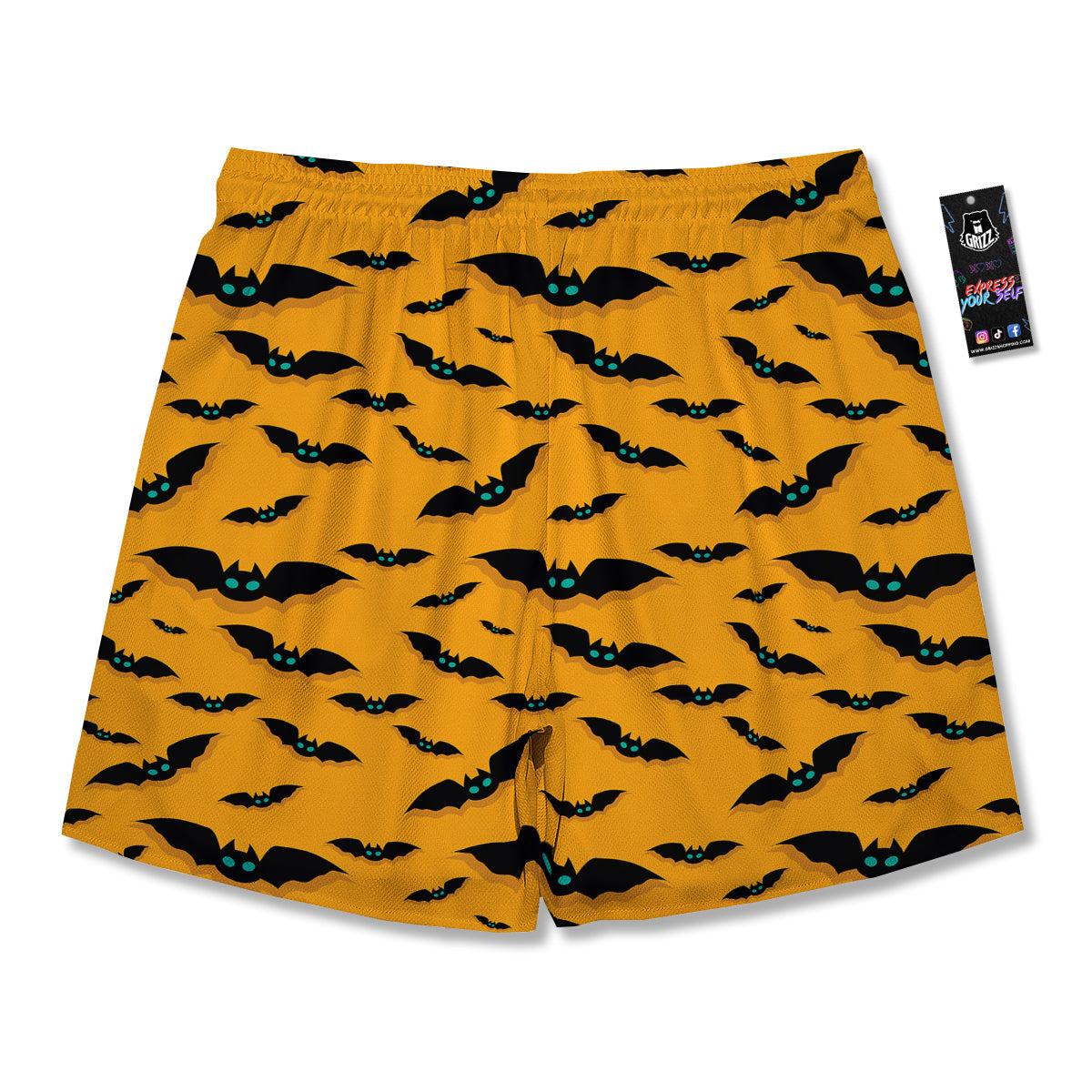 Vampire Bat Halloween Print Pattern Men's Running Shorts-grizzshop
