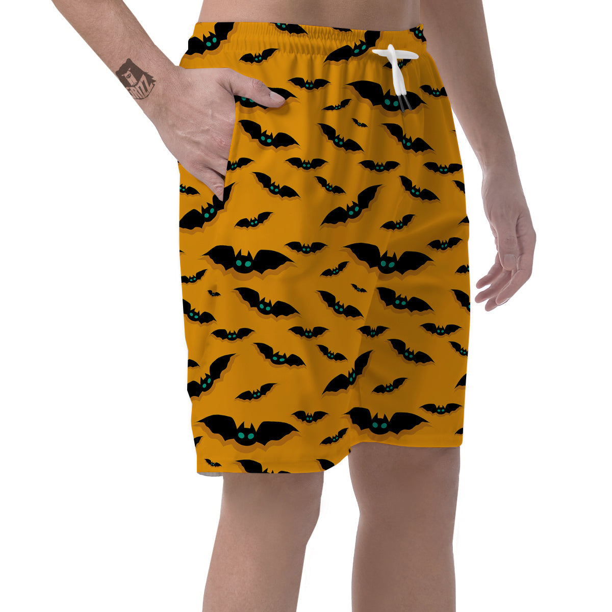 Vampire Bat Halloween Print Pattern Men's Shorts-grizzshop