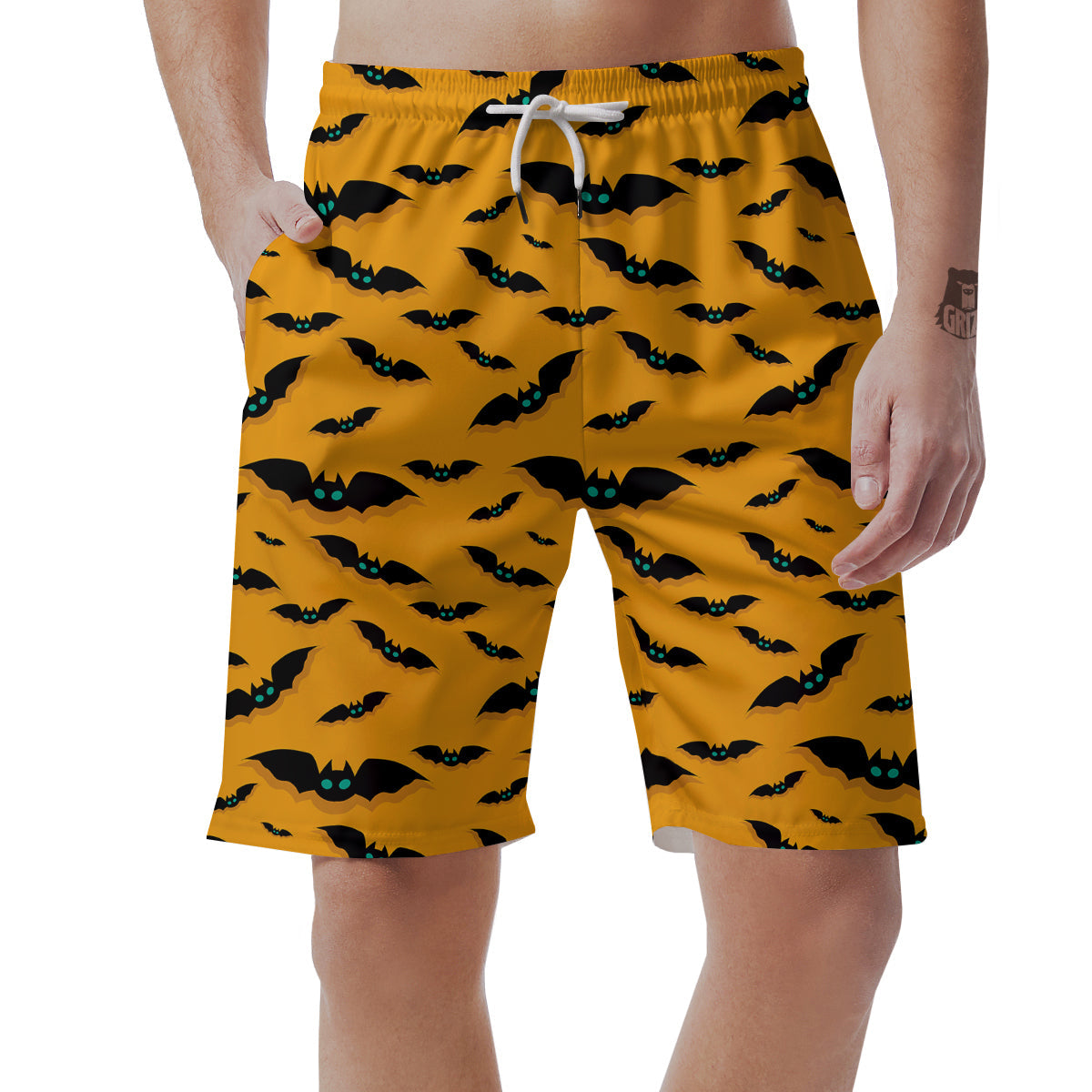 Vampire Bat Halloween Print Pattern Men's Shorts-grizzshop