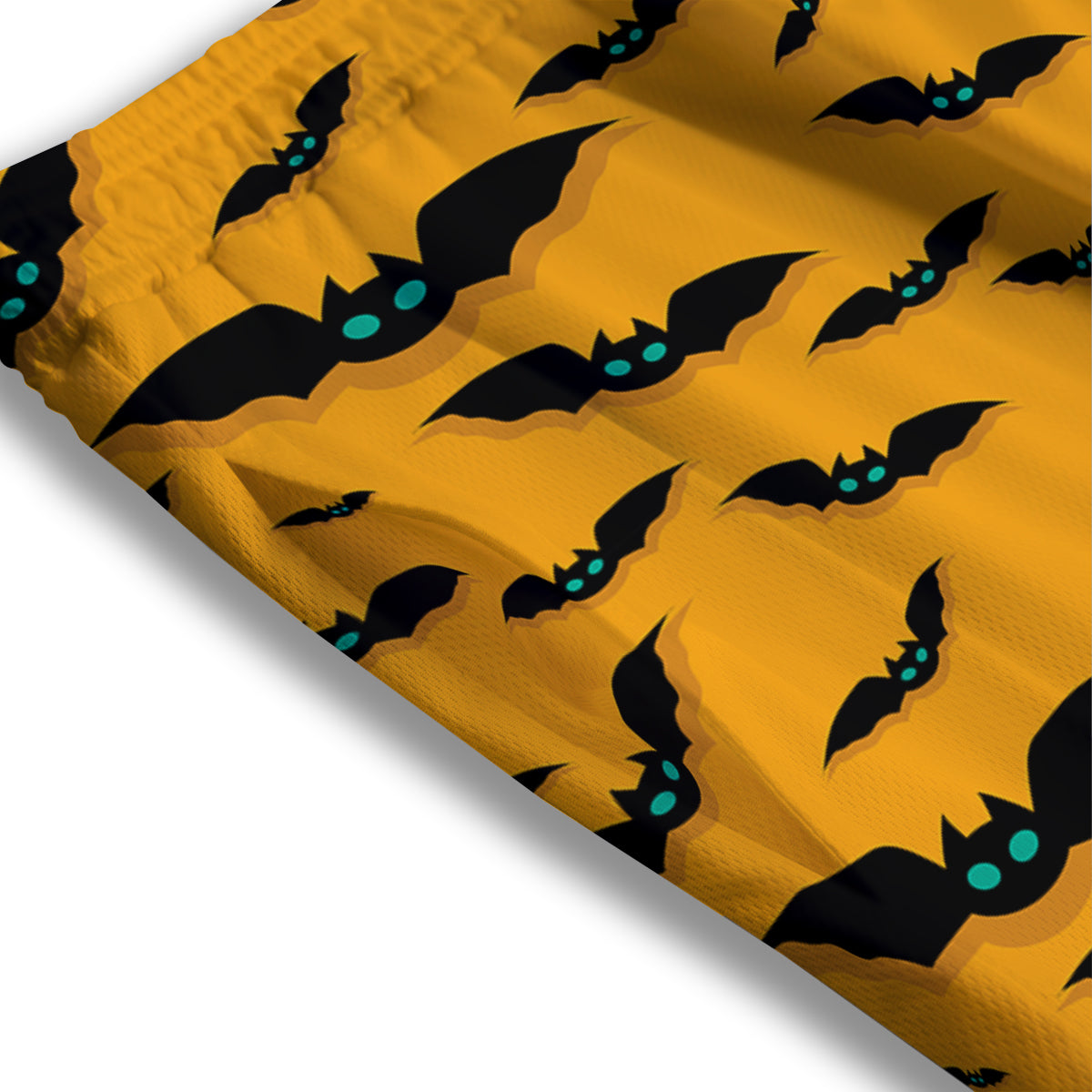 Vampire Bat Halloween Print Pattern Mesh Shorts