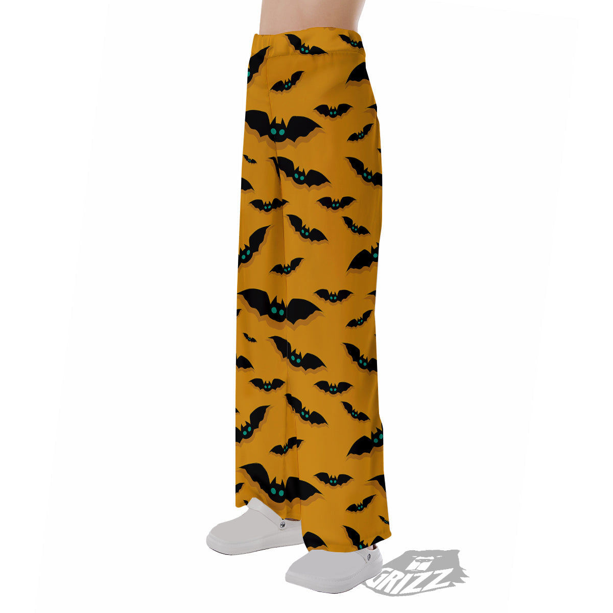 Vampire Bat Halloween Print Pattern Pajama Pants-grizzshop