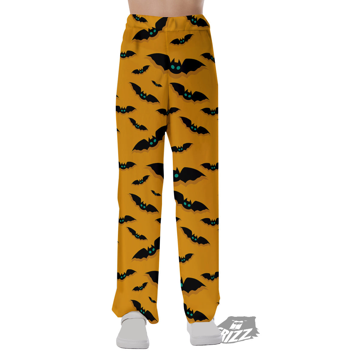 Vampire Bat Halloween Print Pattern Pajama Pants-grizzshop