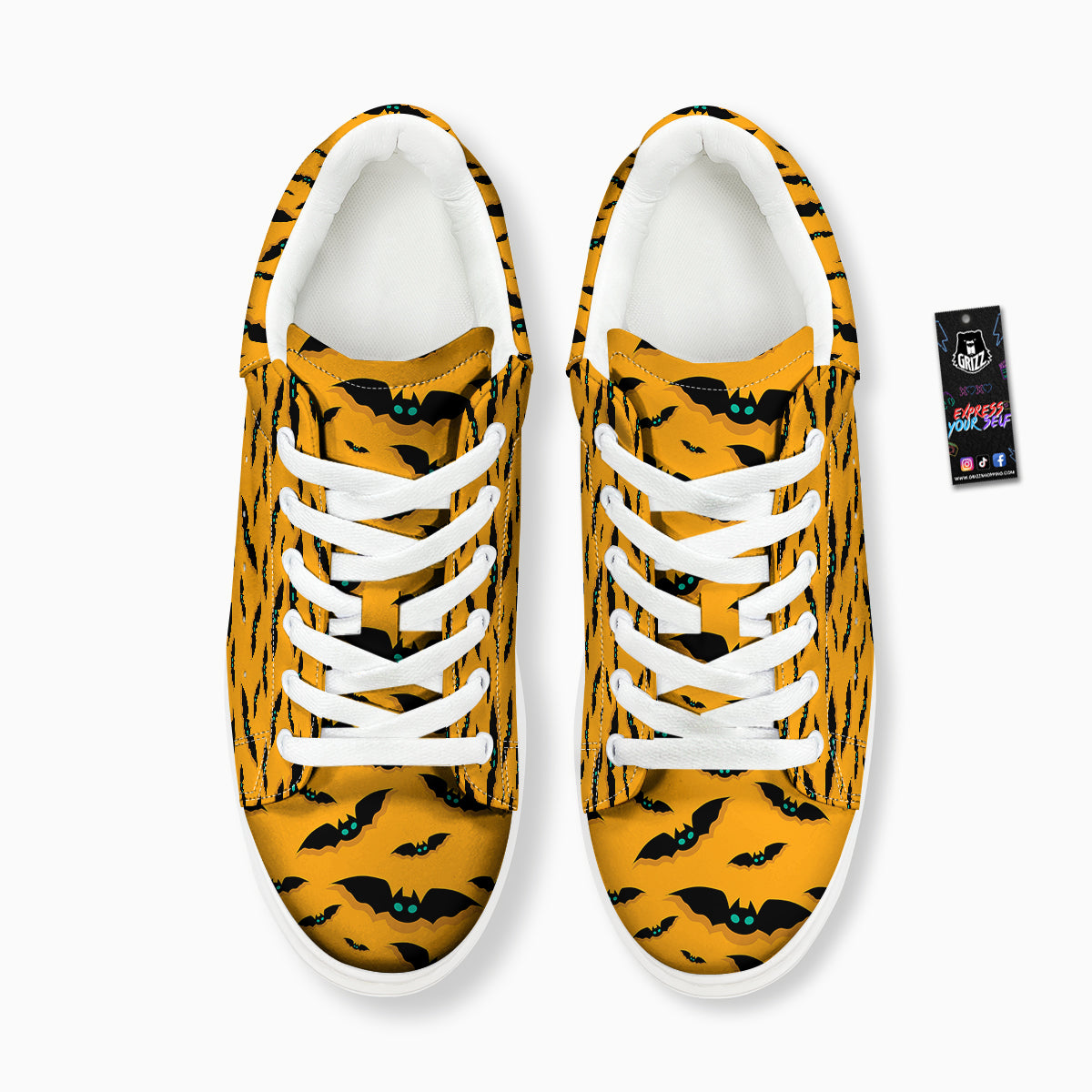 Vampire Bat Halloween Print Pattern Platform Shoes-grizzshop