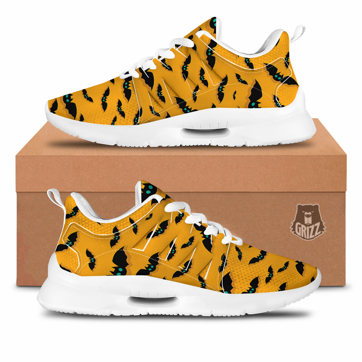 Vampire Bat Halloween Print Pattern Tennis Shoes-grizzshop
