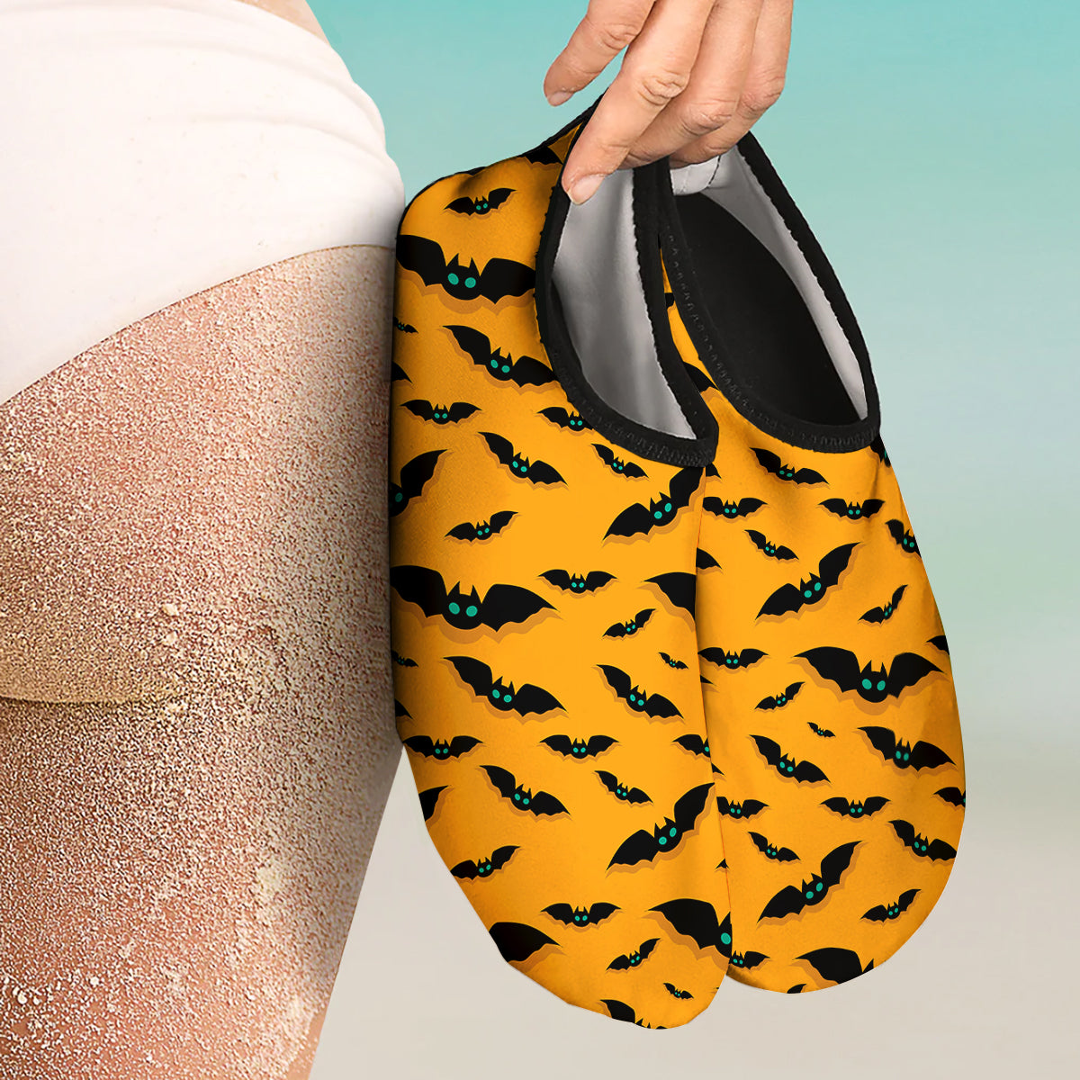 Vampire Bat Halloween Print Pattern Water Shoes-grizzshop