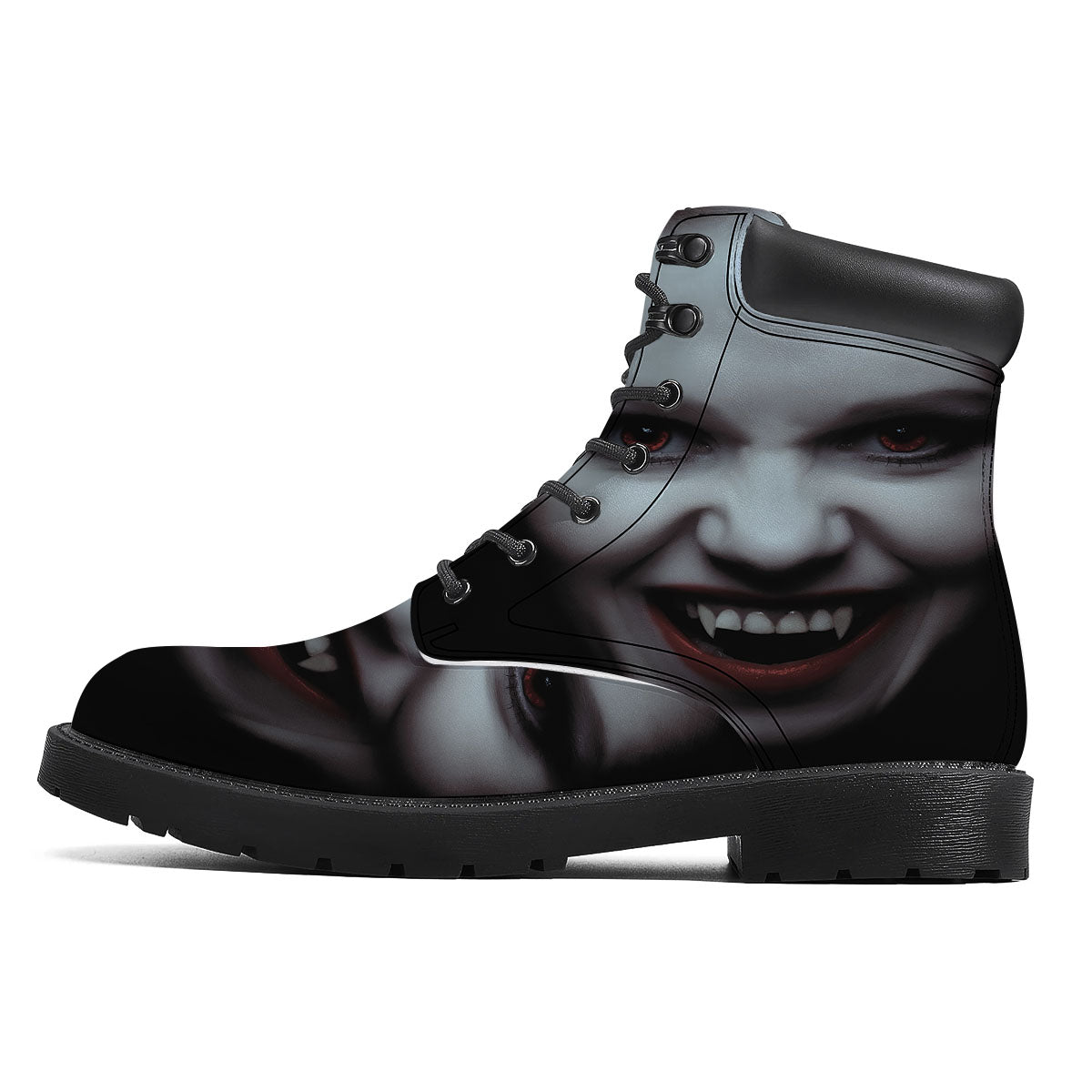 Vampire Girl Halloween Print Boots-grizzshop