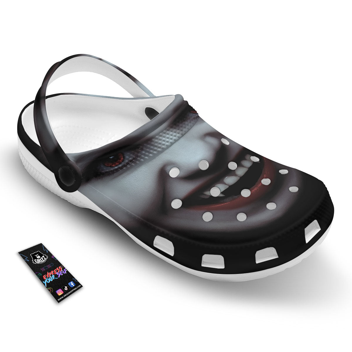 Vampire Girl Halloween Print Clog-grizzshop