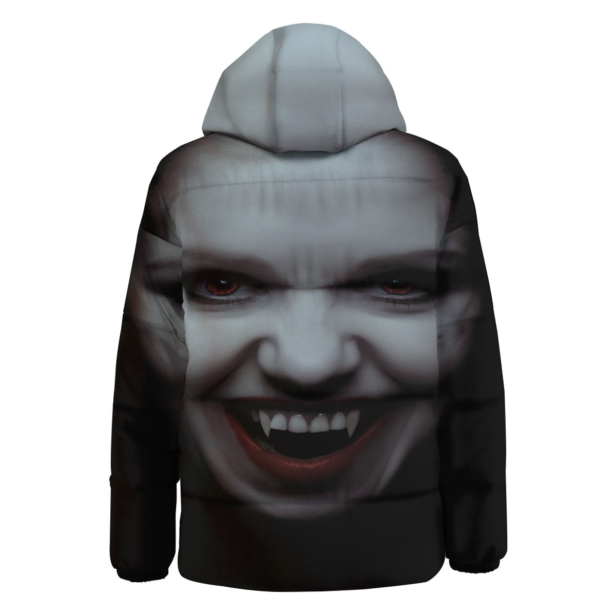 Vampire Girl Halloween Print Down Jacket-grizzshop