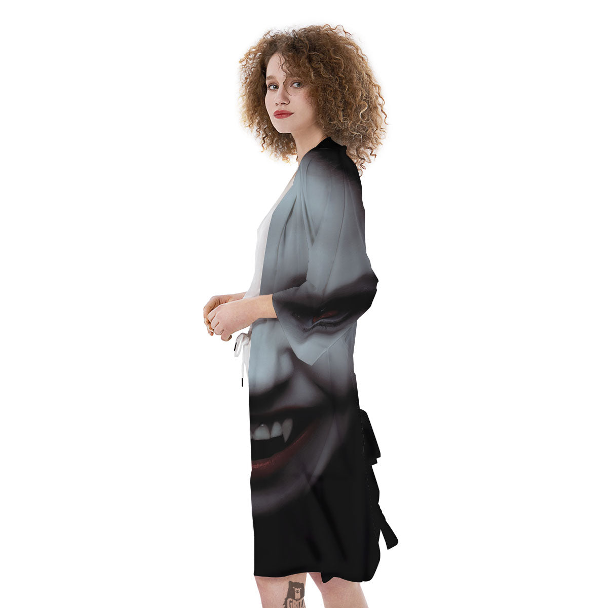 Vampire Girl Halloween Print Kimono-grizzshop