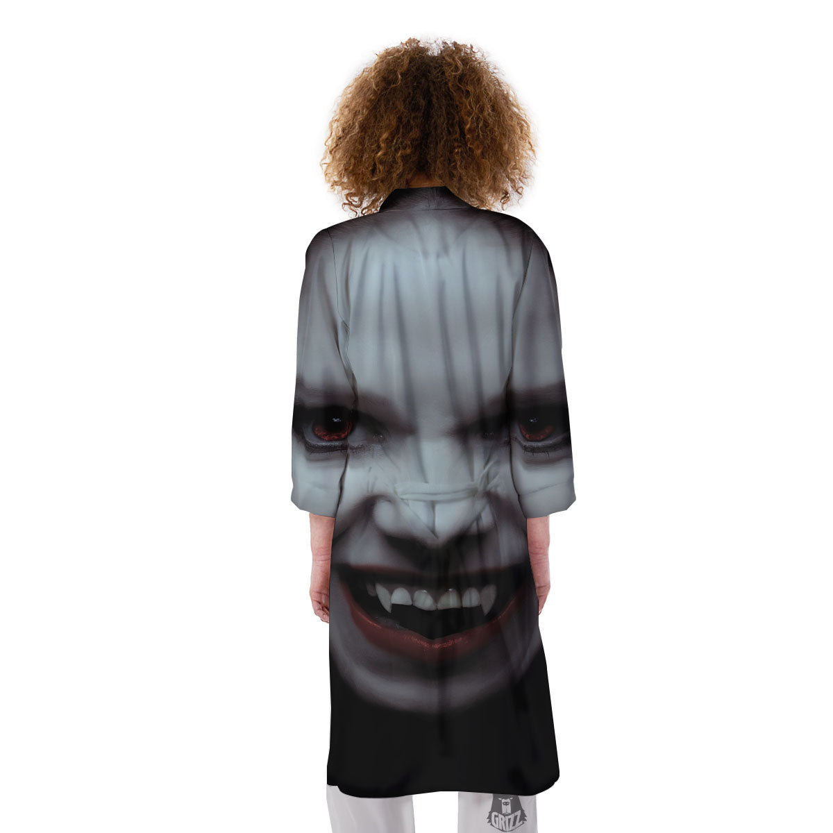 Vampire Girl Halloween Print Kimono-grizzshop