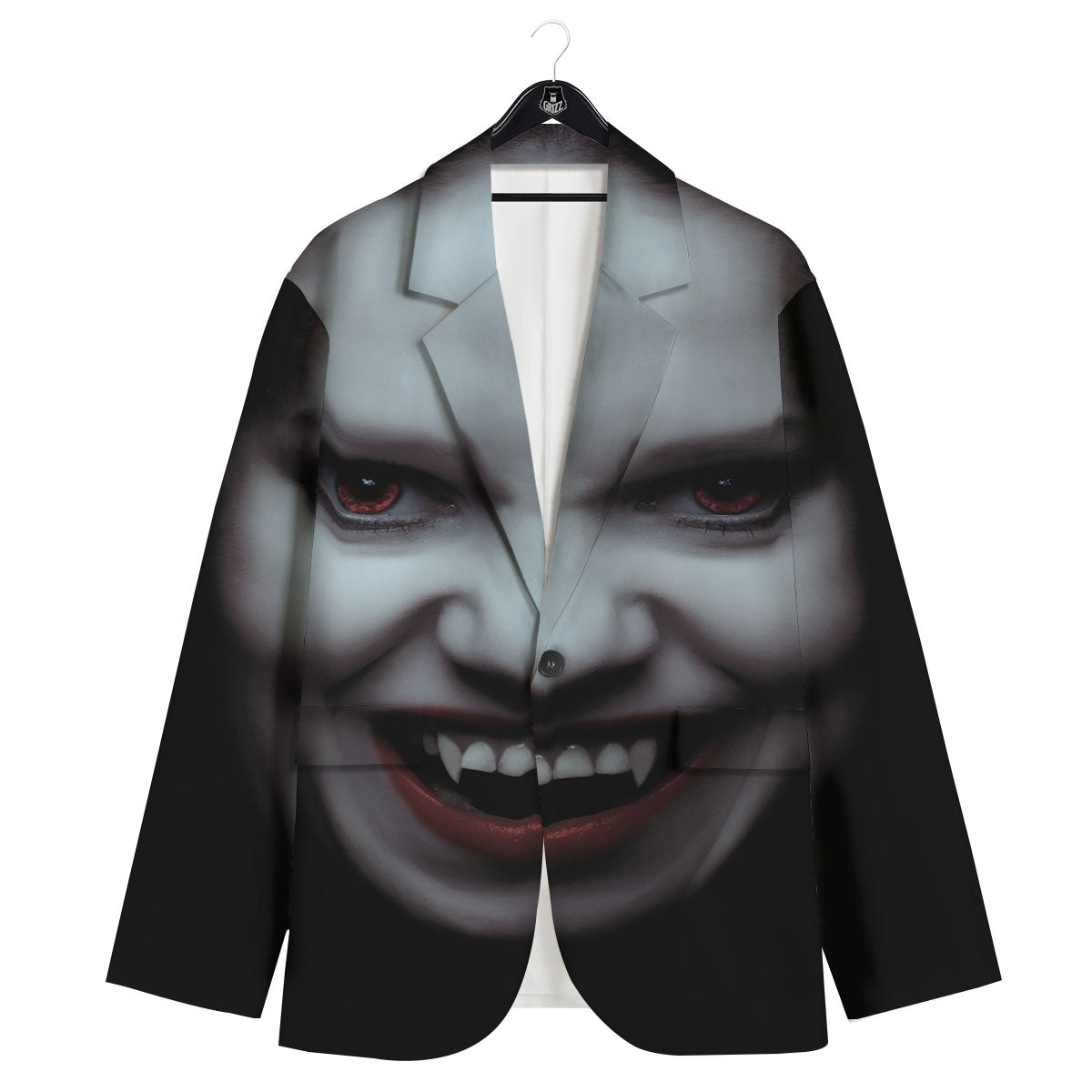 Vampire Girl Halloween Print Men's Sport Coat-grizzshop